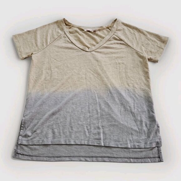 Top Womens M Lot of 2 Bobeau Anthropologie Maronie Multicolor SS Stripes Boho - Picture 9 of 16